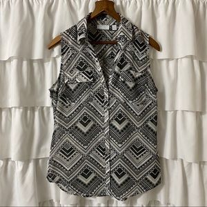 Black & White New York & Company Blouse